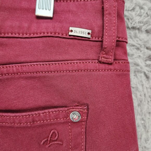 DL1961 Jeans Womens 32 Margaux Red Stretch Mid Rise Xtwill Skinny NWOT - Picture 10 of 16